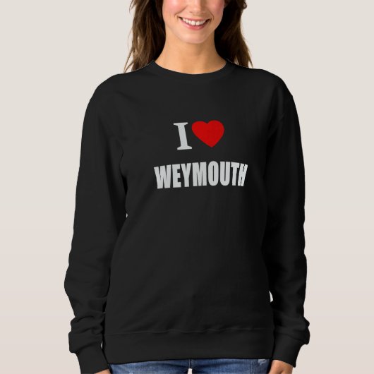 I Love Weymouth Souvenir Memory Born and Bred Trui (Voorkant)