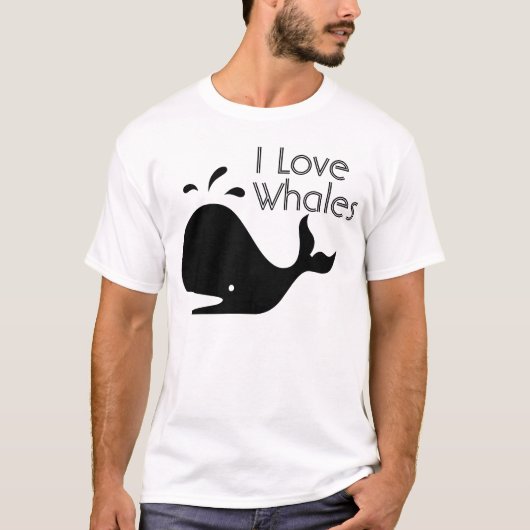 I Love Whales T-shirt (Voorkant)