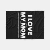 I Love When Mom Lets Me Ride My Dirt Bike Funny Qu Fleece Deken (Voorkant (Horizontaal))