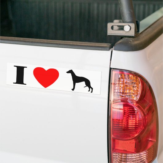 I Love Whippets Bumpersticker (Op Truck)