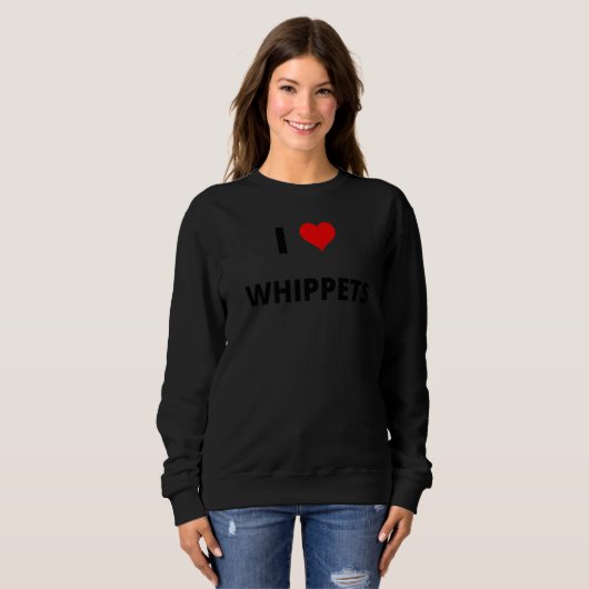 I Love Whippets Premium Trui (Voorkant volledig)