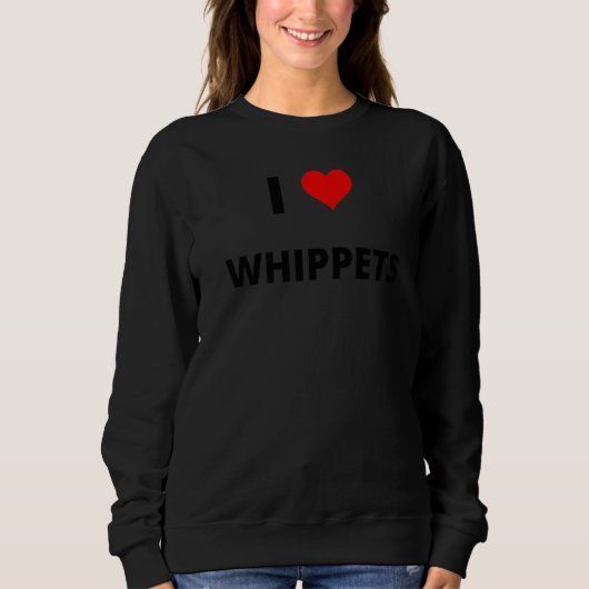 I Love Whippets Premium Trui (Voorkant)