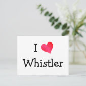 I Love Whistler Briefkaart (Staand voorkant)