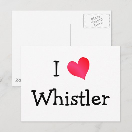 I Love Whistler Briefkaart (Voorkant / Achterkant)