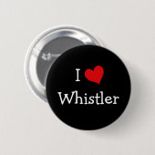 I Love Whistler Ronde Button 5,7 Cm (Voorkant /achterkant)