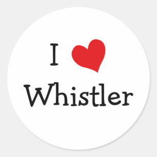I Love Whistler Ronde Sticker