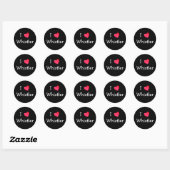 I Love Whistler Ronde Sticker (Vel)
