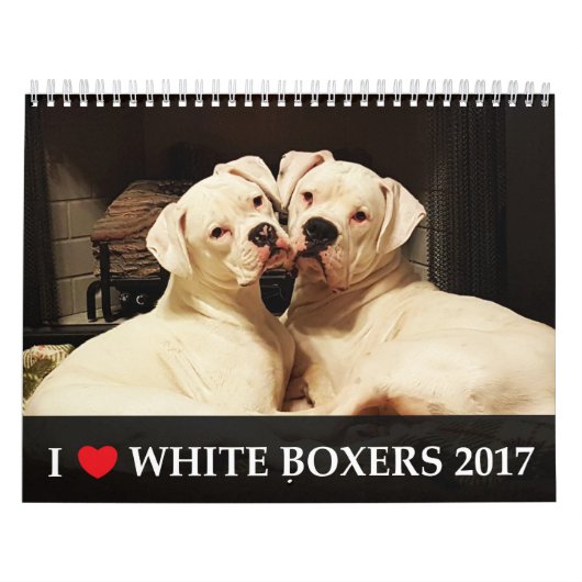 I Love White Boxers 2017 Calendar Kalender (Hoes)