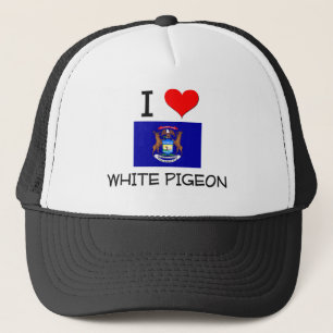 I Love White Pigeon Michigan Trucker Pet
