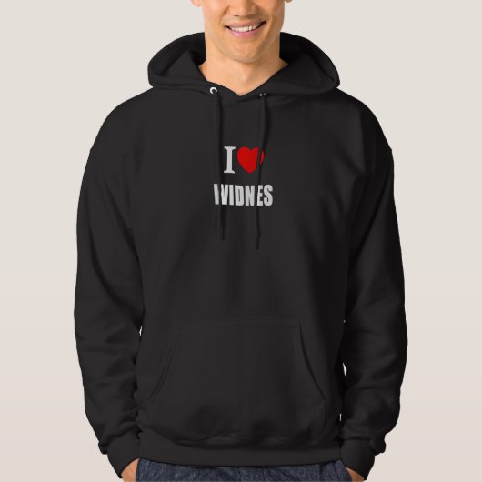 I Love Widnes Souvenir Memory Born and Bred Hoodie (Voorkant)