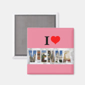 I Love Wien Austria Magneet (Voorkant / Achterkant)