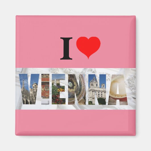 I Love Wien Austria Magneet (Voorkant)