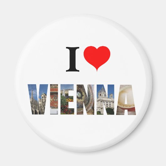 I Love Wien Austria Magneet (Voorkant)
