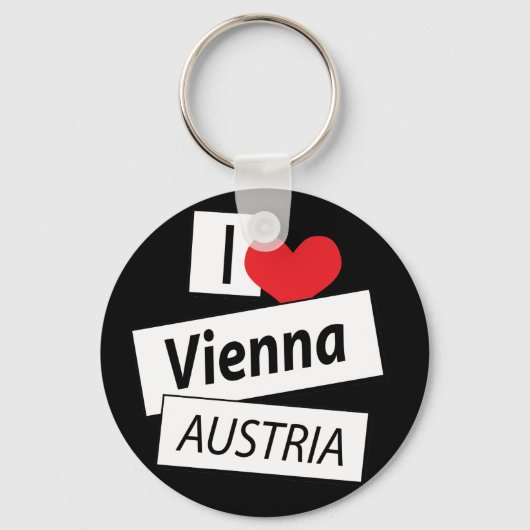I Love Wien Austria Sleutelhanger (Voorkant)