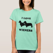 I Love wieners 2 T-shirt (Voorkant)