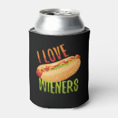 I Love Wieners Grilling Hotdog Camping Funny Blikjeskoeler (Blikje Voorkant)