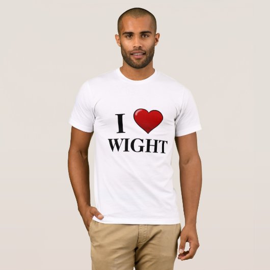 I Love Wight T-shirt (Voorkant volledig)