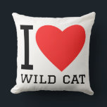 I love wild cat kussen<br><div class="desc">I love wild cat ,  for animal kingdom lovers</div>