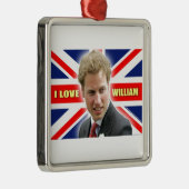 I Love William Metalen Ornament (Rechts)