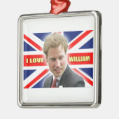 I Love William Metalen Ornament (Links)