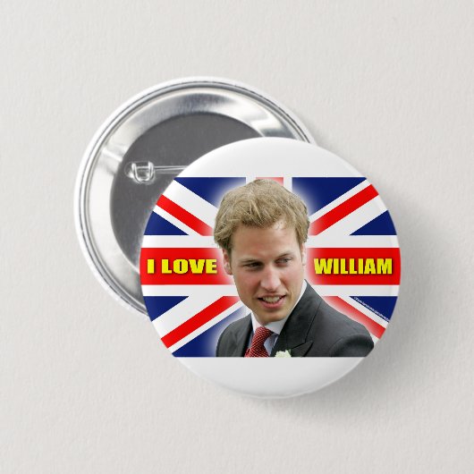I Love William Ronde Button 5,7 Cm (Voorkant /achterkant)