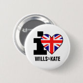 I Love Wills & Kate Button (Voorkant /achterkant)