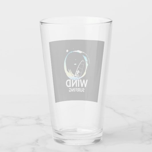 I Love Windsurfing Glas (Achterkant)