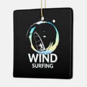 I Love Windsurfing Keramisch Ornament (Links)