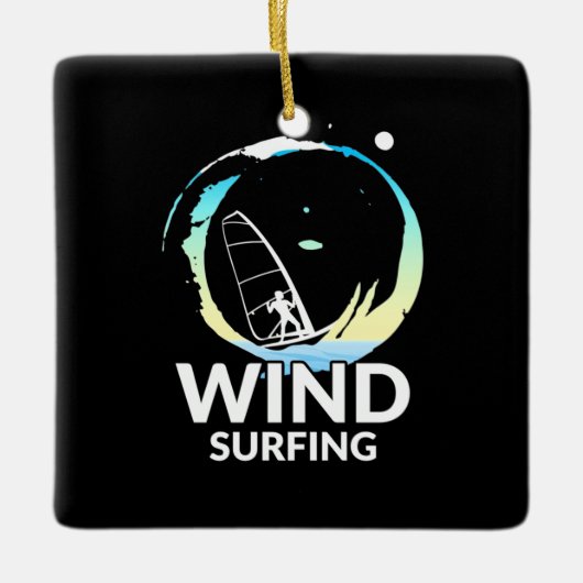 I Love Windsurfing Keramisch Ornament (Voorkant)