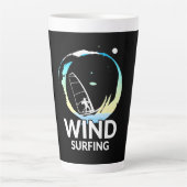I Love Windsurfing Latte Mok (Voorkant)