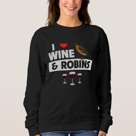 I Love Wine and American Robins Connecticut State Trui (Voorkant)