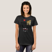 I Love Wine and Tigers Funny Drink Dierenvriend T-shirt (Voorkant volledig)