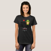 I Love Wine and Turtles Drinking Glass Tortoise Re T-shirt (Voorkant volledig)