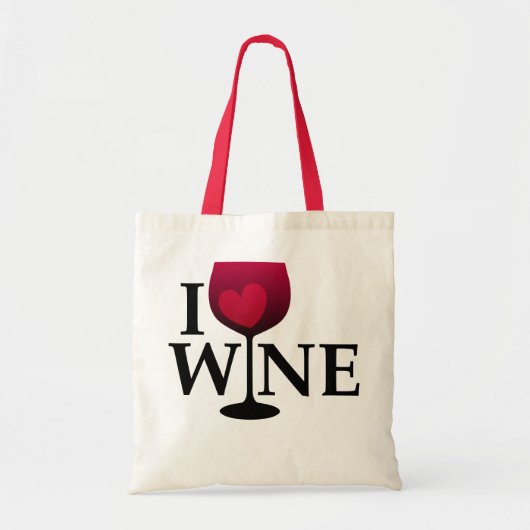 I Love Wine Bag Tote Bag (Voorkant)