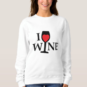 i love wine, ik hou van wijn met rood hartje trui