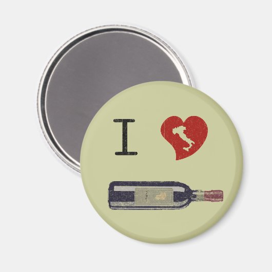 I Love Wine Magneet (Voorkant / Achterkant)