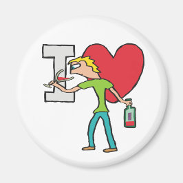 I Love Wine Magneet