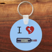 I Love Wine Sleutelhanger (Voorkant)