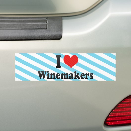 I Love Winemakers Bumpersticker (Op auto)