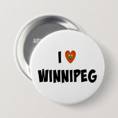 I Love Winnipeg Ronde Button 7,6 Cm (Voorkant /achterkant)
