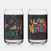 I Love Winter Blikvorm Glas (Voorkant)