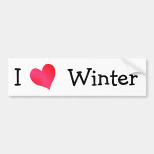 I Love Winter Bumpersticker