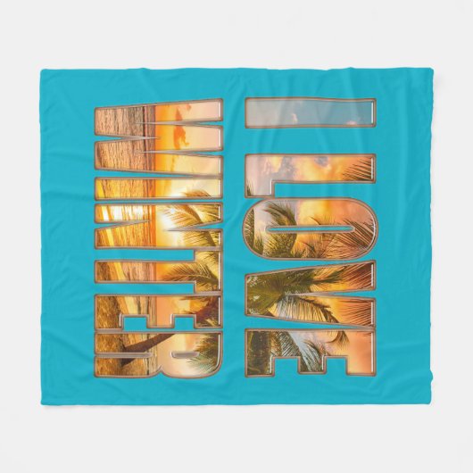 I love winter fleece deken (Voorkant (Horizontaal))