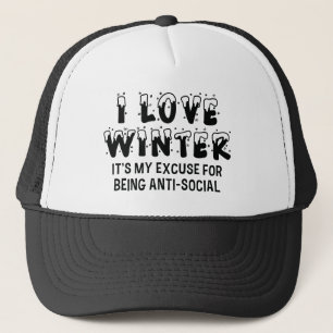 I Love Winter Trucker Pet