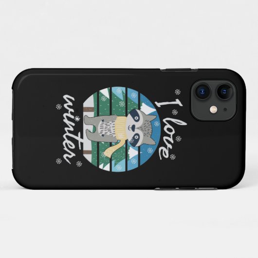I Love Winter | winterseizoen | schattige vos in d Case-Mate iPhone Case (Achterkant (horizontaal))