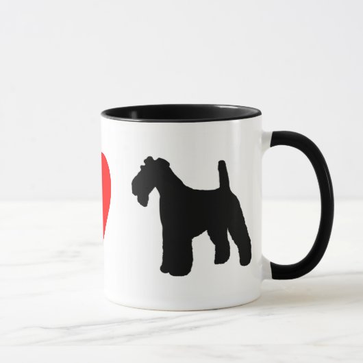 I Love Wire Fox Terriers Mok (Rechts)