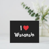 I Love Wisconsin Briefkaart (Staand voorkant)