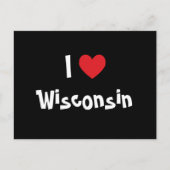 I Love Wisconsin Briefkaart (Voorkant)
