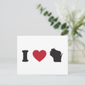 I Love Wisconsin Briefkaart (Staand voorkant)