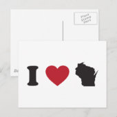 I Love Wisconsin Briefkaart (Voorkant / Achterkant)